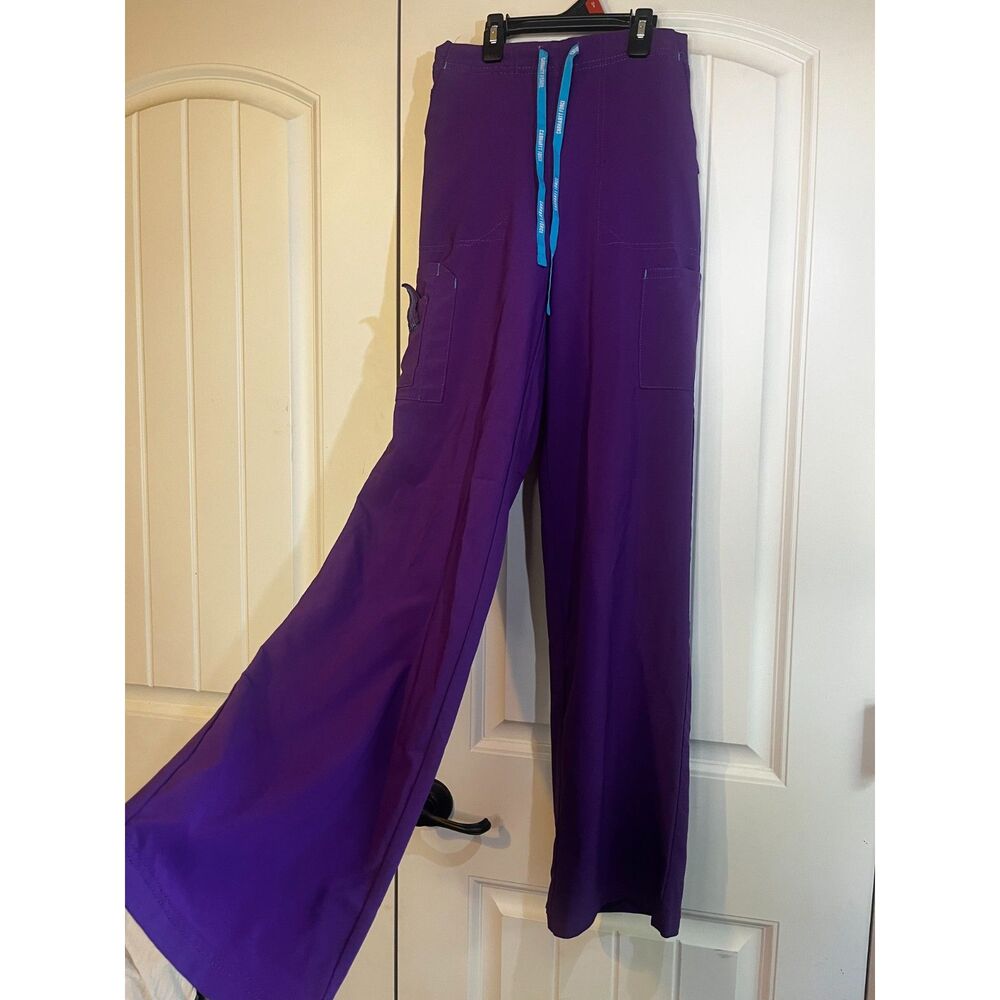 Carhartt Force Cross-Flex Scrub Pants Womens Tall XS Purple Cargo C52110
